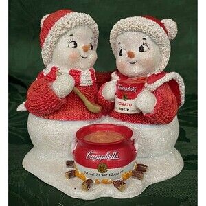 Campbell’s Soup “A BLIZZARD OF HOLIDAY TASTE” Figurine #1644 Love Warms the Soul